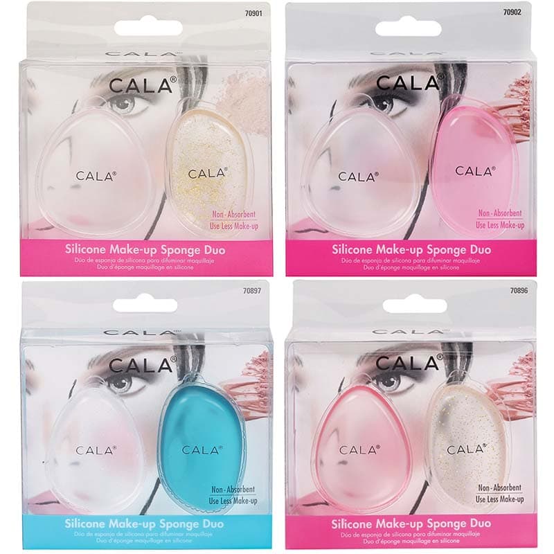 Cala Silicone Make-Up Sponge Duo, Tear & Square