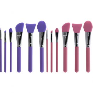 Cala Silicone Make-Up Brush Set, 6/Pack