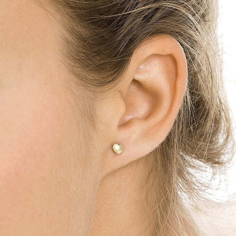 Blomdahl Titanium Earrings - Heart Gold - Image 3