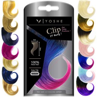 Yoshe 100 % Human Hair Clip It Bang! 6 x 19cm