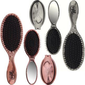 WetBrush Pop & Go Fold & Original Detangler Shiny Set, 2 Brushes