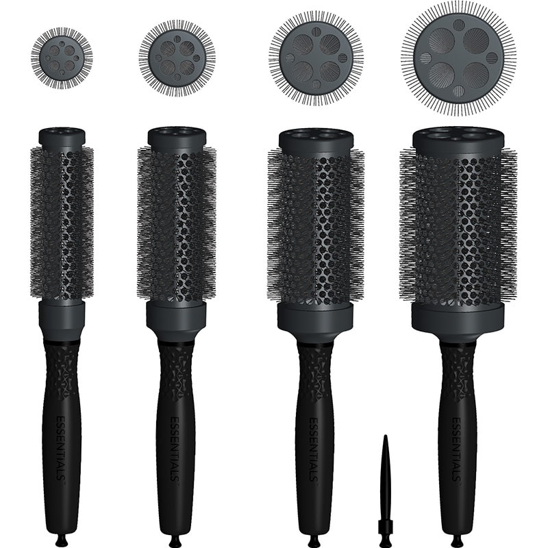 Olivia Garden Essentials Thermal Brush Display: 4 Brushes & Basket - Image 6