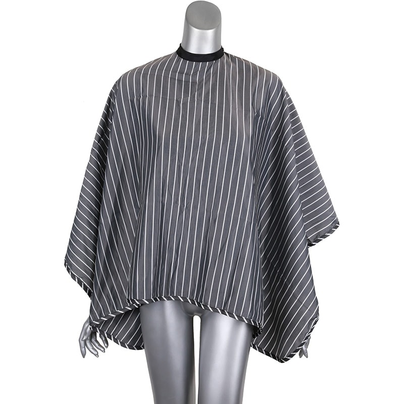 Kids Cape Grey & White Stripes, Studs