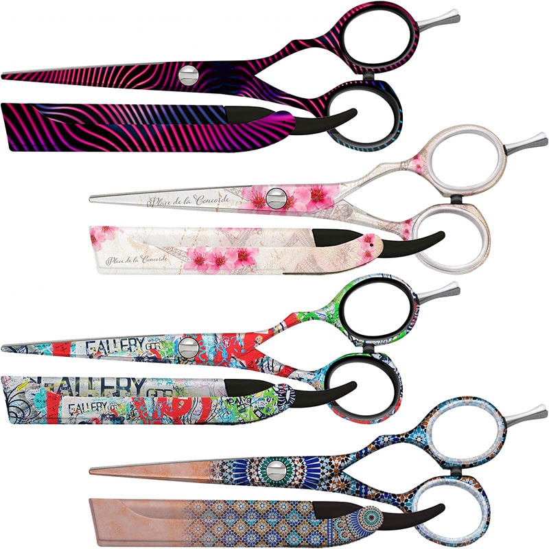 Jaguar Jagu-ART Big City Offset Scissor (5.5 inch) & JT1M Folding Razor Set