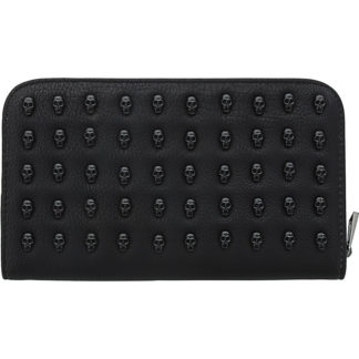 Scissor Bag with Skull Rivets, Black, Empty