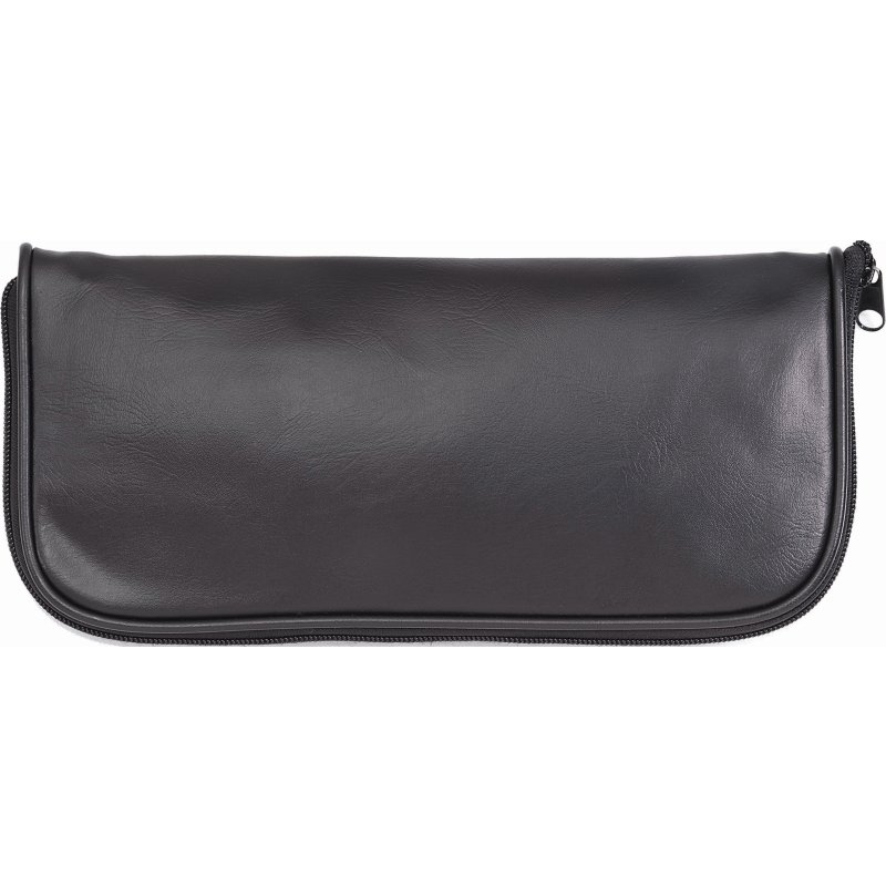 Qosmedix Make-Up Brush Leatherette Case, 10 Pockets, Black, 279x266mm - Image 2