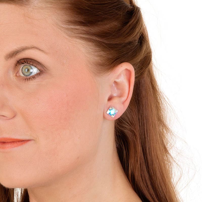 Blomdahl Medical Plastic Earrings - Facet Square - Image 2