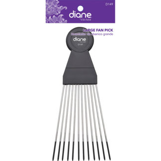 Diane Steel Fan Pick Comb, Black, 7.5 inch