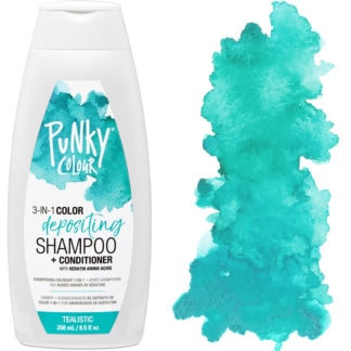 Punky Colour 3-in-1 Color Depositing Shampoo + Conditioner, Tealistic, 250ml