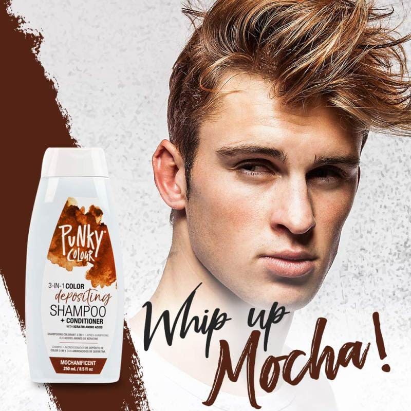 Punky Colour 3-in-1 Color Depositing Shampoo + Conditioner, Mochanificent, 250ml - Image 2
