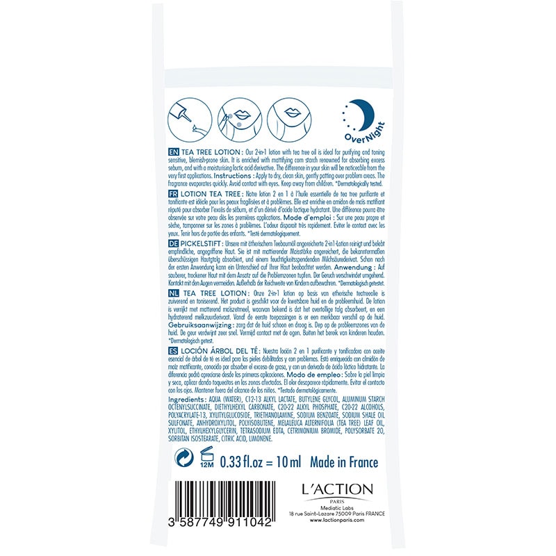 L'Action Paris Purifying Tea Tree Lotion, 10ml - Image 3