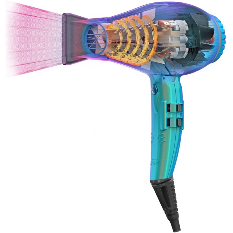 Parlux Hair Dryer Alyon Air Ionizer Tech 2250 Watt Night Blue & Magic Sense Diffuser Set - Image 5