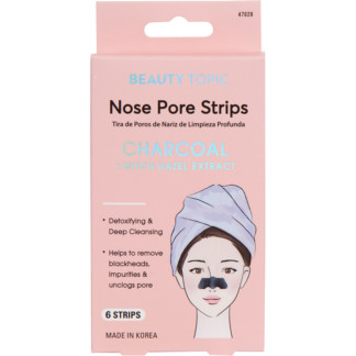 Beauty Topic Charcoal Nose Pore Strips, 6/Pack