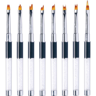 Sina Nail Art Assorted Brush Kit, 8 Pieces