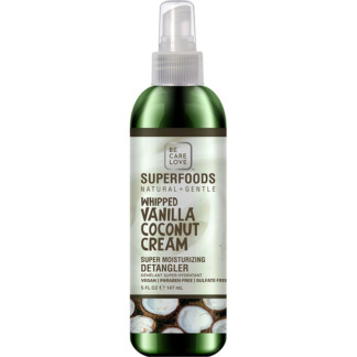 Be Care Love SuperFoods Natural & Gentle Whipped Vanilla Coconut Cream Super Moisturizing Detangler, 147ml