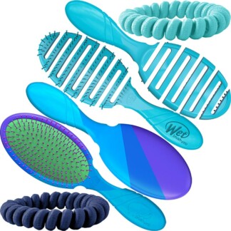 WetBrush Pro Detangler & Flex Dry Color Me Kit, 2 Brushes & 2 Coils