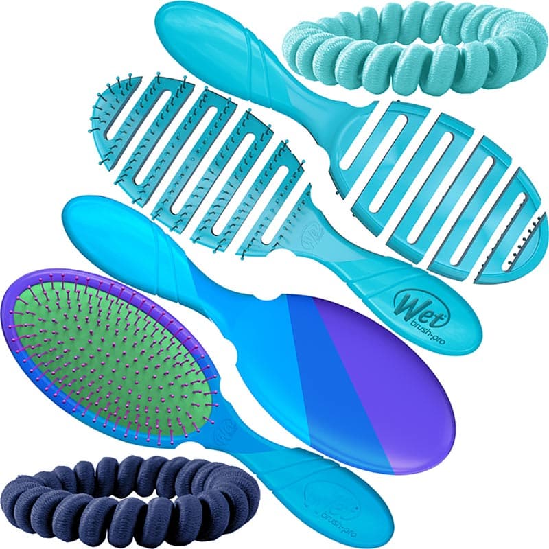 WetBrush Pro Detangler & Flex Dry Color Me Kit, 2 Brushes & 2 Coils