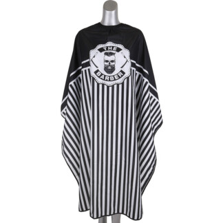 Men’s Cape Black & White Stripes with Centre Barbershop Design, Studs