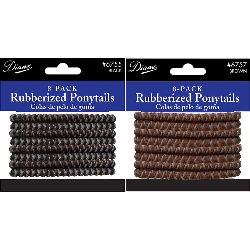 Diane Head & Pony Tail Holders - Braided, 8/Pack