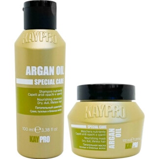 KAYPRO Argan Oil Travel Size Shampoo & Mask for Dry/Dull/Lifeless Hair Kit