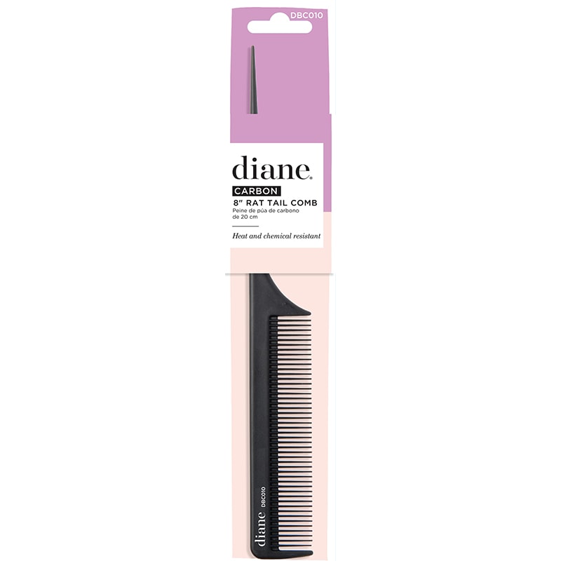 Diane Carbon Rat Tail Comb, 8 inch