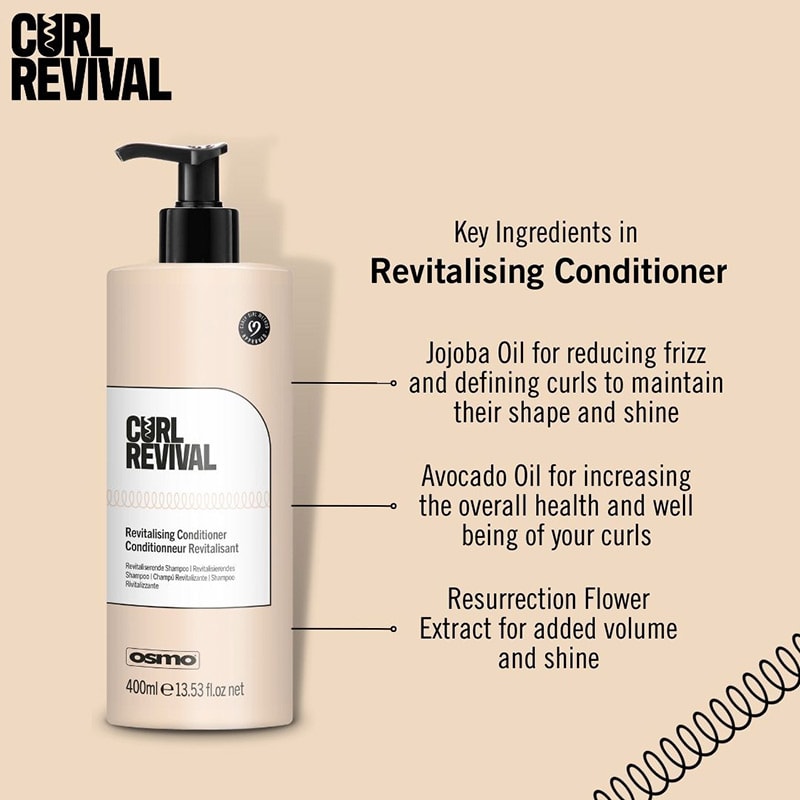 OSMO Curl Revival Revitalising Conditioner, 400ml - Image 3