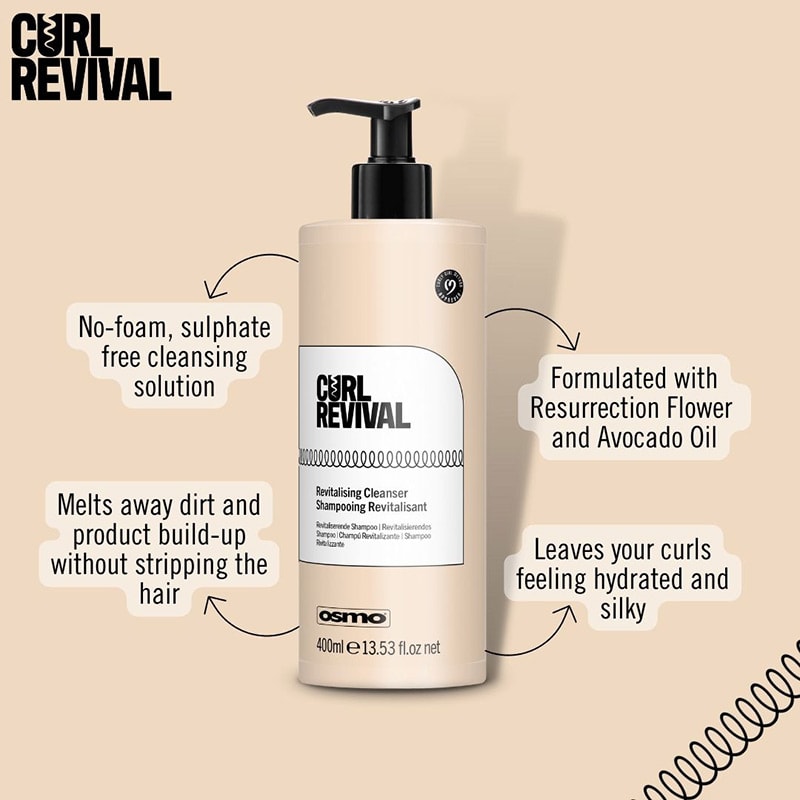 OSMO Curl Revival Revitalising Cleanser, 400ml - Image 2