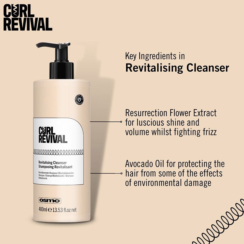 OSMO Curl Revival Revitalising Cleanser, 400ml - Image 3