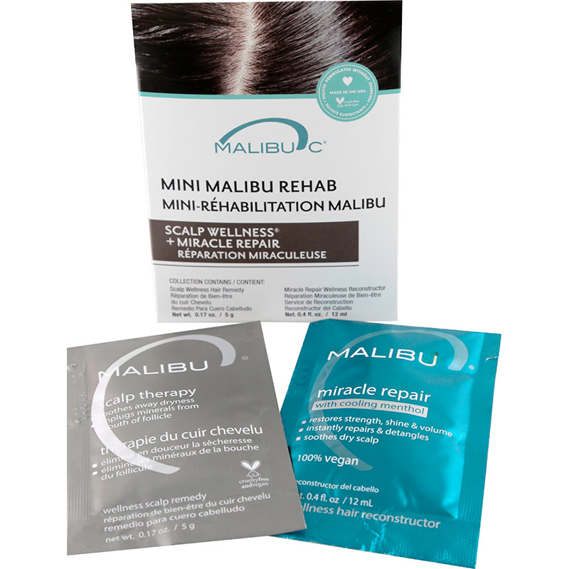 Malibu C Mini Malibu Rehab Scalp Wellness Pack, 2 Sachets