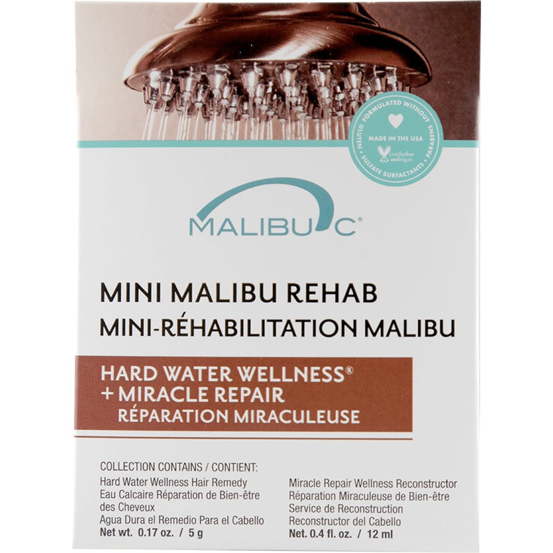 Malibu C Mini Malibu Rehab Hard Water Wellness Pack, 2 Sachets - Image 2