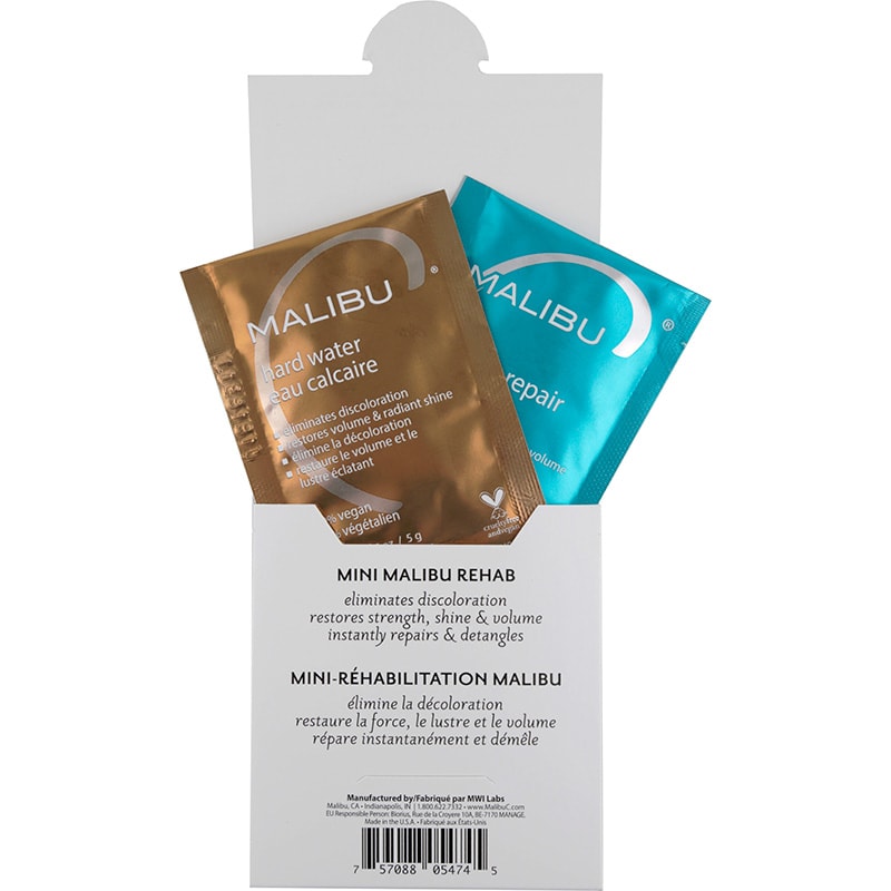 Malibu C Mini Malibu Rehab Hard Water Wellness Pack, 2 Sachets - Image 3