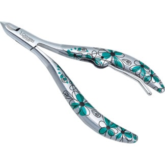 3Claveles Cuticle Clipper Blue Floral, 10cm