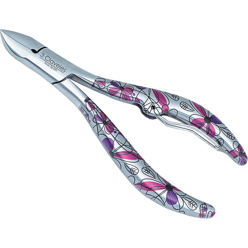 3Claveles Toenail Nipper Pink Floral, 12cm