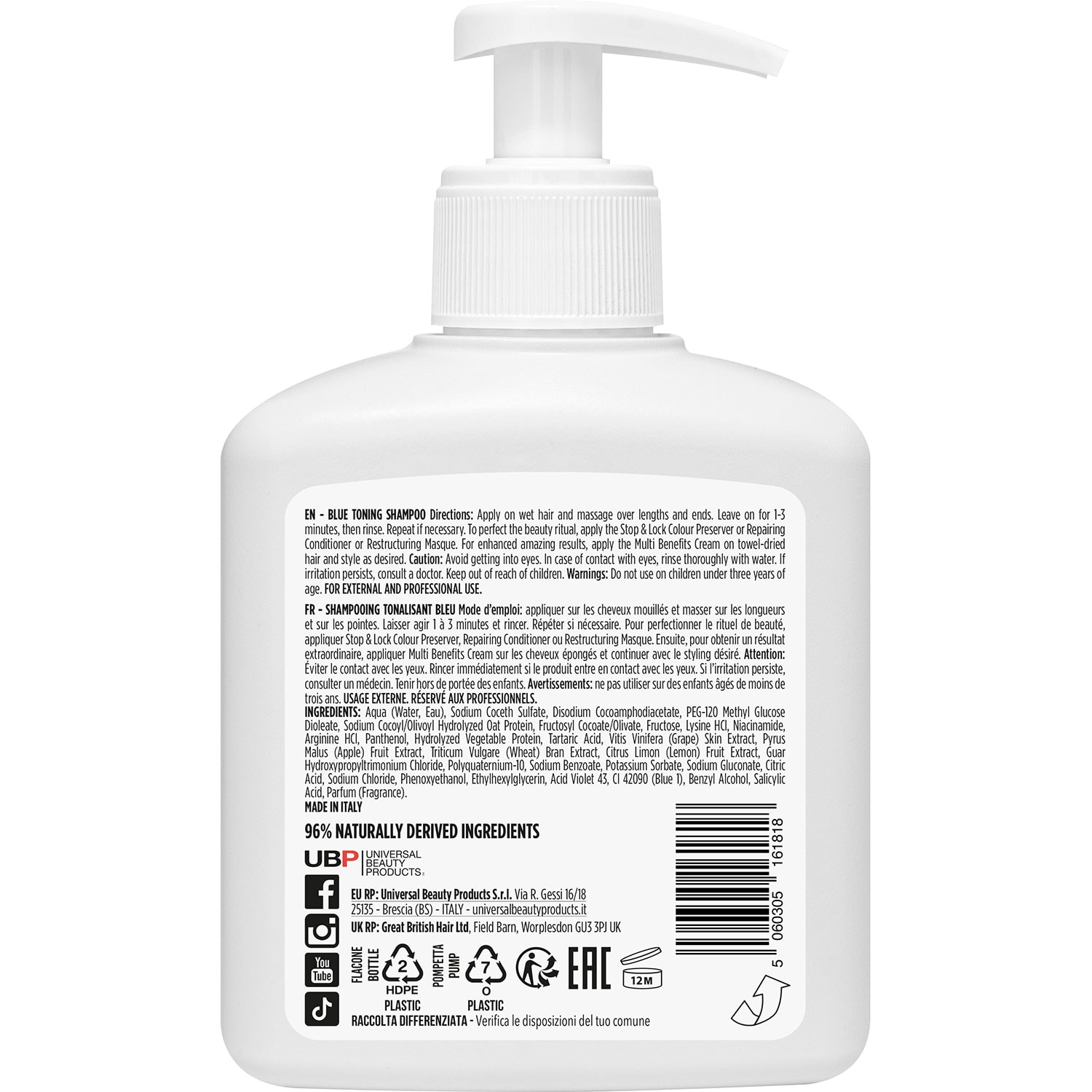 Damage Undo Blue Toning Shampoo, 250ml - Image 2