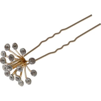 Bridal Hair Pin Gold with Strass Bouquet