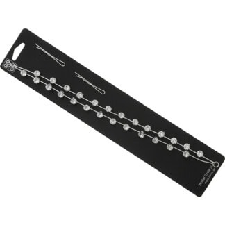 Bridal Headpiece with Double Row Strass (10mm), 29cm