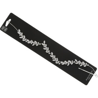 Bridal Headpiece Wavy Leaves & Pearls, 32cm