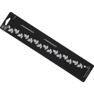 Bridal Headpiece with Large Leafy Zircon, 28cm