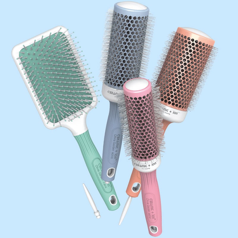 Olivia Garden Ceramic & Ion Thermal Pastels Brush Collection - Image 2