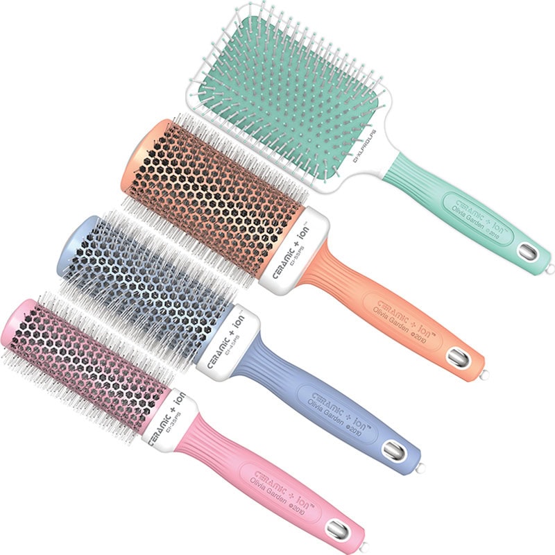 Olivia Garden Ceramic & Ion Thermal Pastels Brush Collection