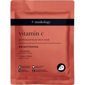 Maskology Professional Facial Sheet Mask – Brightening Vitamin C, 1/Pack