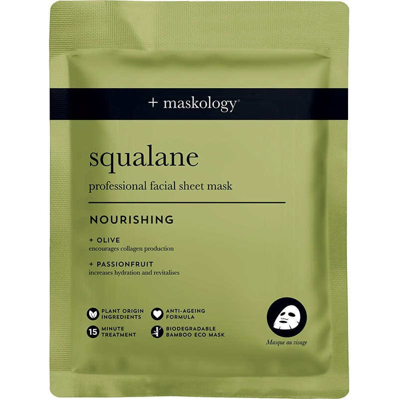 Maskology Professional Facial Sheet Mask – Nourishing Squalane, 1/Pack