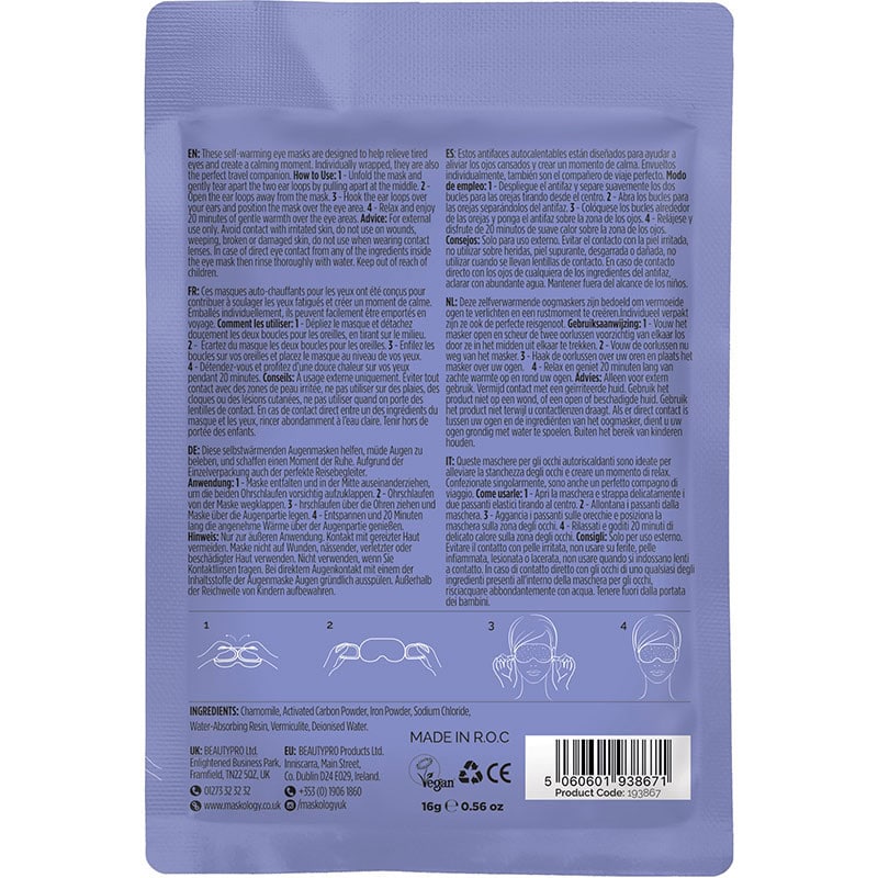 Maskology Professional Heated Eye Mask – Relaxing Thermotherapy, 1/Pack - Image 3