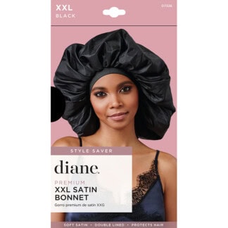 Diane Premium XXL Satin Bonnet, Black