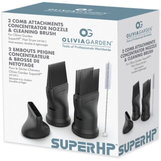 Olivia Garden SuperHP Comb Attachments & Cleaning Brush