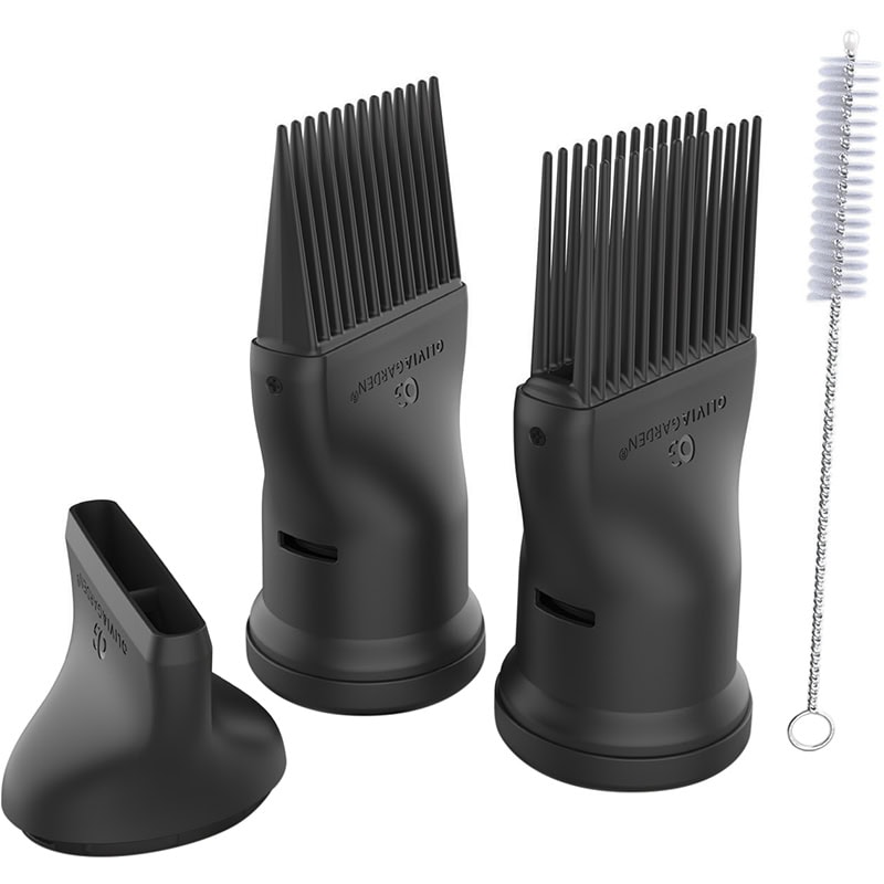 Olivia Garden SuperHP Comb Attachments & Cleaning Brush - Image 2