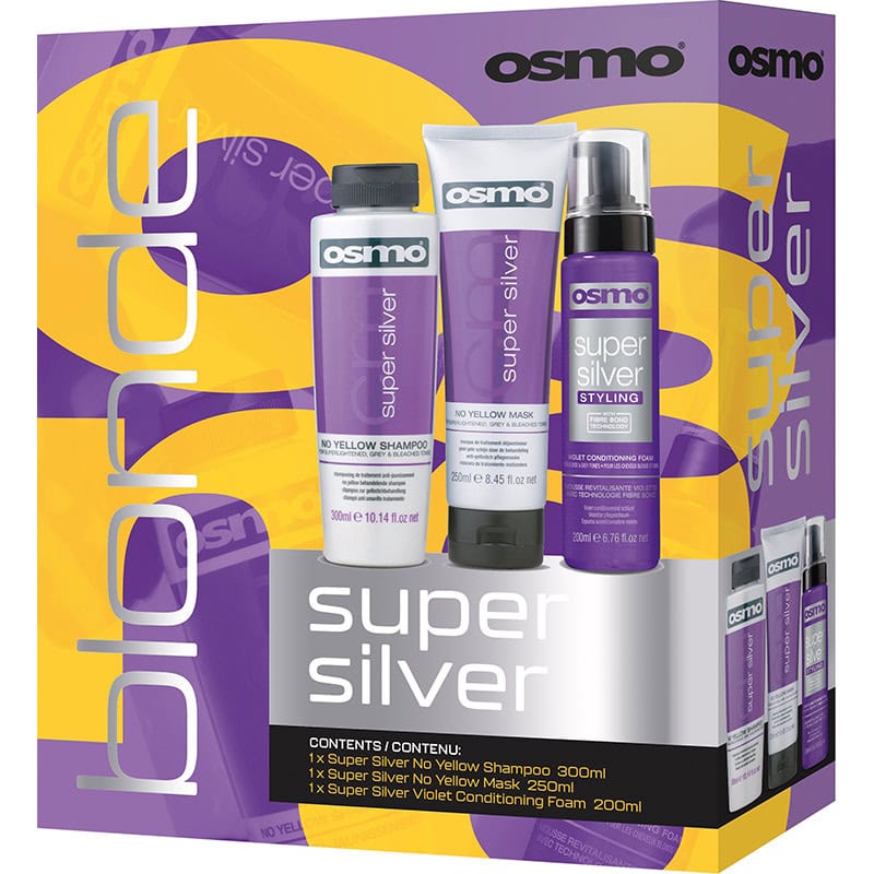 OSMO Super Silver No Yellow Treatment Gift Pack, 3 Pieces