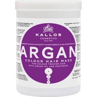 Kallos Argan Colour Hair Mask For Colour Treated Hair with Argan Oil & Panthenol, 1 Litre