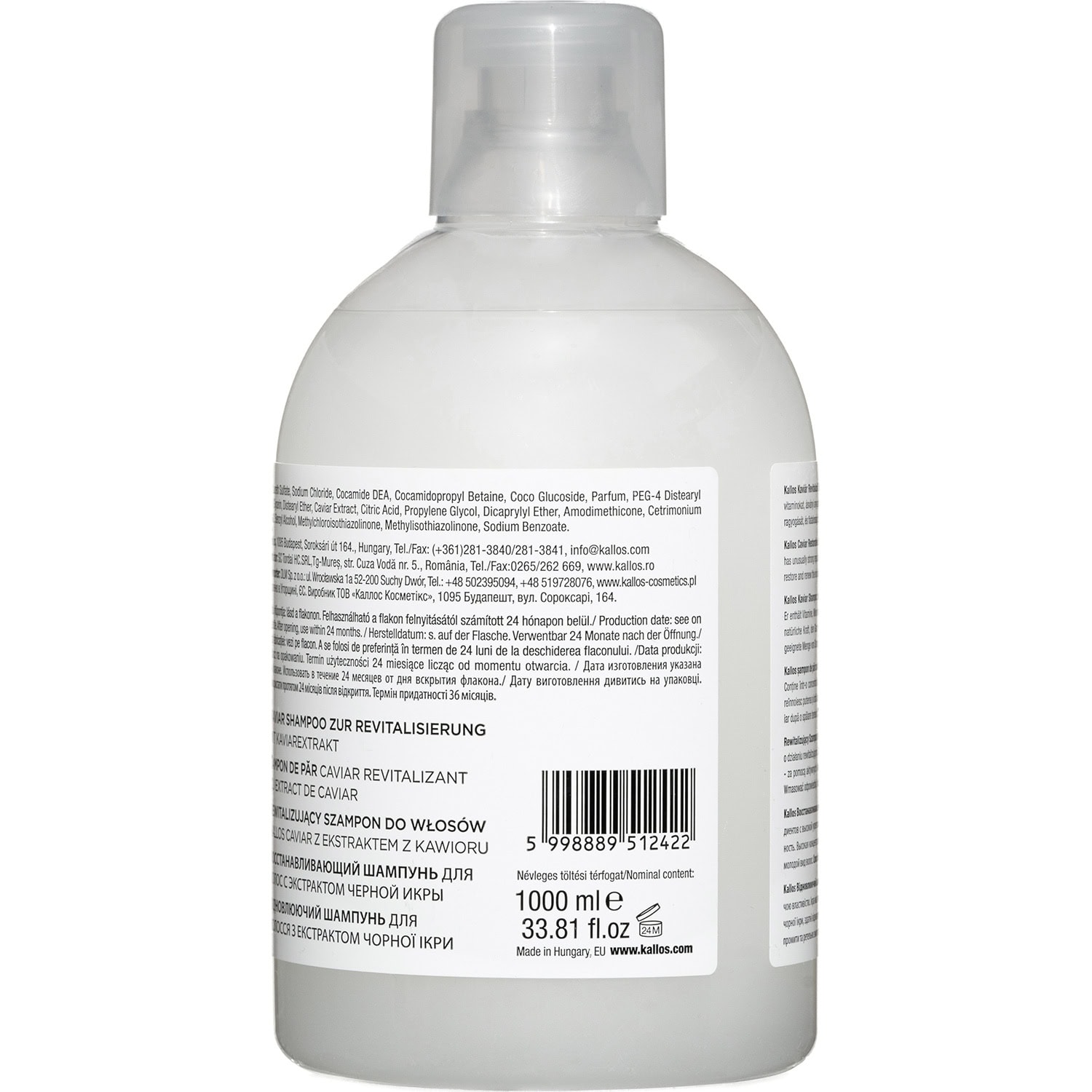 Kallos Caviar Restorative Shampoo with Caviar Extract, 1 Litre - Image 2