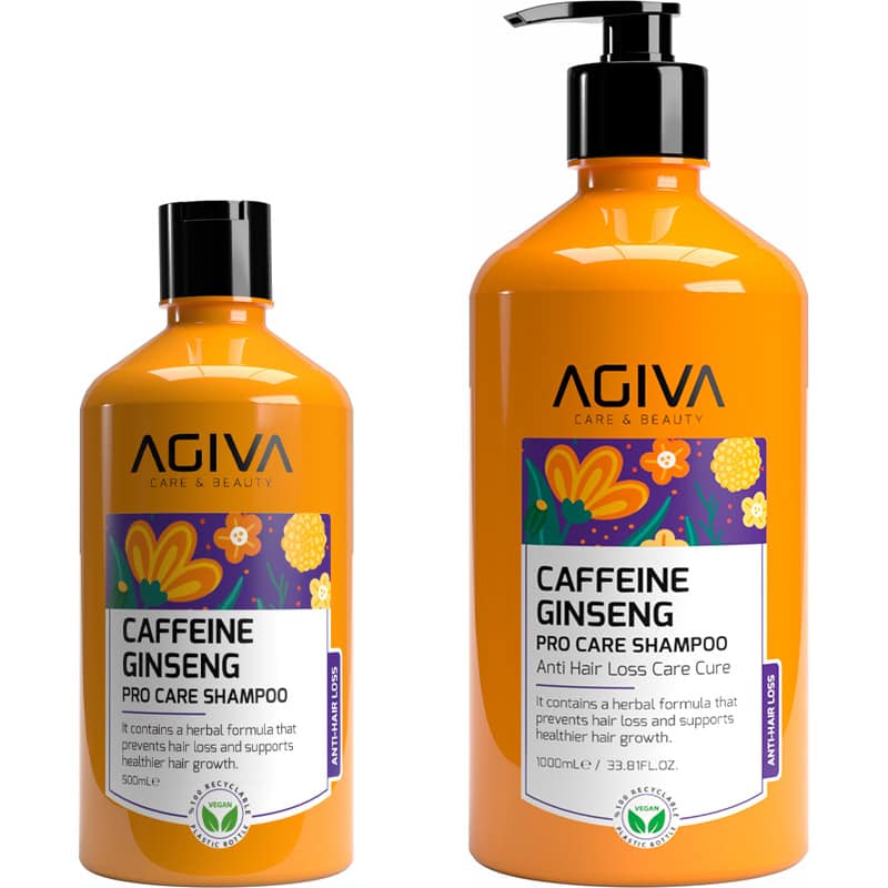 Agiva Caffeine Ginseng Pro Care Shampoo for Weak Hair Prone to Loss & Shedding